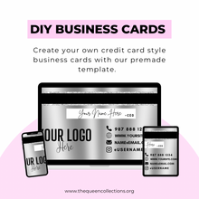 Load image into Gallery viewer, Silver Business Card Credit Card Style Template