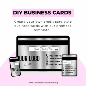 Silver Business Card Credit Card Style Template